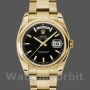 Replique Rolex Day-Date 36mm Unisex-118208-Cadran arabe noir-or jaune noir