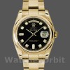 Replique Rolex Day-Date 36mm Unisex-118208-Cadran diamant noir-Or jaune Noir