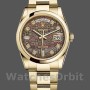 Replique Rolex Day-Date 36mm Unisex-118208-Noir Cadran Nacre-Diamant MOP