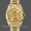 Replique Rolex Day-Date 36mm Unisex-118208-Cadran champagne-horloges en chiffres arabes-or jaune champagne
