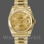 Replique Rolex Day-Date 36mm Unisex-118208-Cadran champagne-horloges en chiffres arabes-or jaune champagne