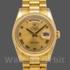 Replique Rolex Day-Date 36mm Unisex-118208-Champagne Cadran-Numéros romains Champagne