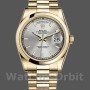 Replique Rolex Day-Date 36mm Unisex-118208-Cadran argenté-Nucléaire argenté