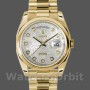 Replique Rolex Day-Date 36mm Unisex-118208-Argent Cadran Jubilé Diamant-Or jaune Argent