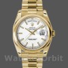 Replique Rolex Day-Date 36mm Unisex-118208-White Dial White unisexe
