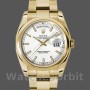 Replique Rolex Day-Date 36mm Unisex-118208-Cadran blanc-Or jaune Blanc