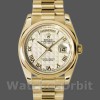 Replique Rolex Day-Date 36mm Unisex-118208-Or jaune-Numéro romain Pyramide-Cadran Ivoire Ivoire