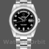 Replique Rolex Day-Date 36mm Unisex-118209-Cadran noir Noir