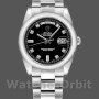 Replique Rolex Day-Date 36mm Unisex-118209-Cadran noir Noir