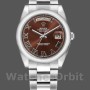 Replique Rolex Day-Date 36mm Unisex-118209-Chocolate Brown-Diamonds Dial Chocolate Brown<br />