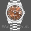Replique Rolex Day-Date 36mm Unisex-118209-Copper Brown Cadran Brun unisexe<br />