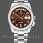 Replique Rolex Day-Date 36mm Unisex-118209-Jubilee-Chocolate Brown-Diamonds Dial Brown