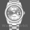 Replique Rolex Day-Date 36mm Unisex-118209-Argenté Cadran chiffres romains-Automatique Argent