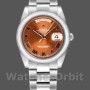 Replique Rolex Day-Date 36mm Unisex-118209-Or blanc-Cuivre Cadran Marron Marron<br />
