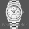 Replique Rolex Day-Date 36mm Unisex-118209-Or blanc-bracelet hystère-cadran blanc Blanc<br />