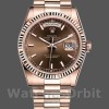 Replique Rolex Day-Date 36mm Unisex-118235-Everose Gold-Chocolate Dial Chocolate unisexe