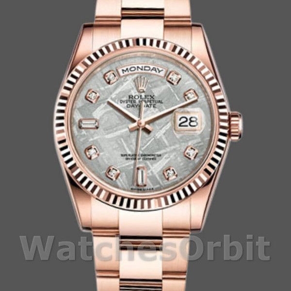Replique Rolex Day-Date 36mm Unisex-118235-Météorite Cadran diamant Météorite