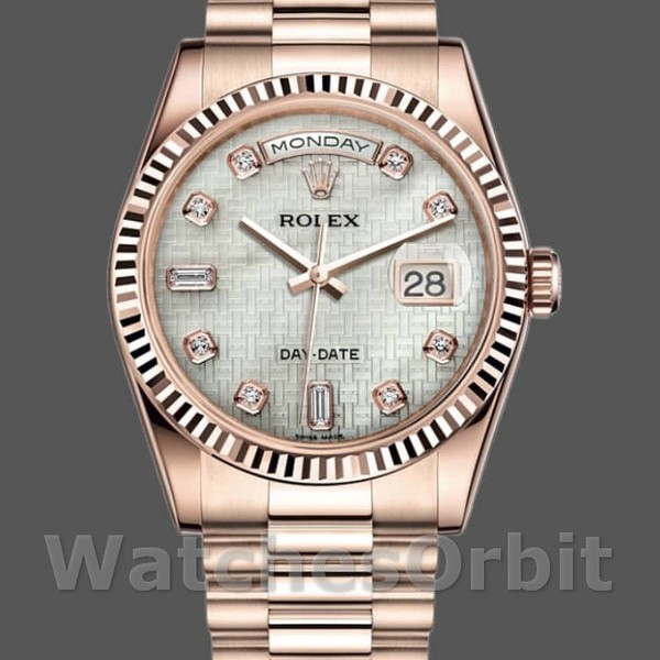 Replique Rolex Day-Date 36mm Unisex-118235-Mother of Pearl Dial MOP