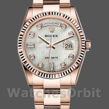 Replique Rolex Day-Date 36mm Unisex-118235-Mother of Pearl-White Dial MOP pour unisexe