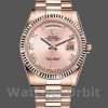 Replique Rolex Day-Date 36mm Femmes-118235-Pink Roman Numeral Dial Pink pour Femmes