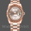 Replique Rolex Day-Date 36mm Femmes-118235-Pink Roman Numeral Dial-Fluted Bezel Pink pour Femmes