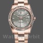 Replique Rolex Day-Date 36mm Unisex-118235-Rhodium Grey Dial Rhodium Grey