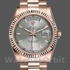 Replique Rolex Day-Date 36mm Unisex-118235-Cadran gris rhodié-Or rose gris rhodié