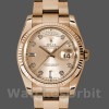 Replique Rolex Day-Date 36mm Unisex-118235-Or rose-Champagne Cadran diamant Champagne