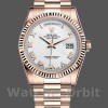 Replique Rolex Day-Date 36mm Unisex-118235-Cadran blanc-Nucléaire blanc