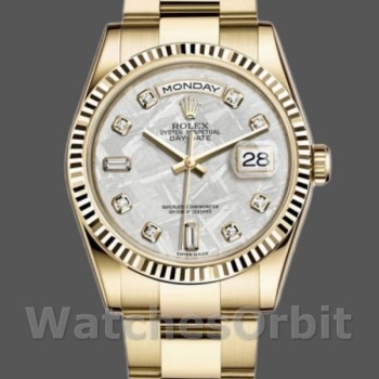 Replique Rolex Day-Date 36mm Unisex-118238-Diamond-Meteorite Dial Meteorite<br />