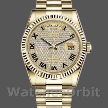 Replique Rolex Day-Date 36mm Unisex-118238-Cadran diamant pavé Diamant pavé<br />