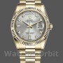 Replique Rolex Day-Date 36mm Unisex-118238-Argent Cadran Diamant Argent