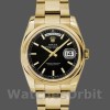 Replique Hommes Rolex Day-Date 36mm Hommes-118238-Or jaune-cadran noir-acier inoxydable noir
