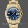 Replique Rolex Day-Date 36mm Unisex-118238-Or jaune Cadran bleu diamant Bleu