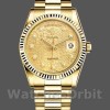 Replique Rolex Day-Date 36mm Unisex-118238-Or jaune-Champagne Jubilé Cadran diamant Champagne