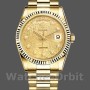 Replique Rolex Day-Date 36mm Unisex-118238-Or jaune-Champagne Jubilé Cadran diamant Champagne