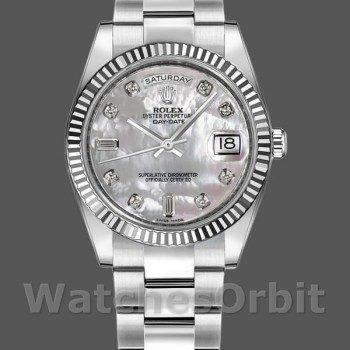 Replique Rolex Day-Date 36mm Unisex-118239-MOP-Diamond Dial MOP