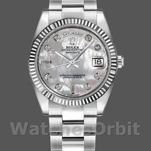 Replique Rolex Day-Date 36mm Unisex-118239-MOP-Diamond Dial MOP