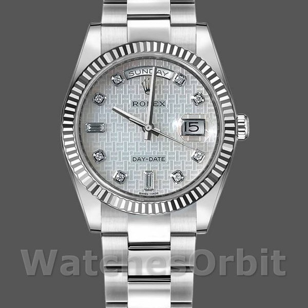Replique Rolex Day-Date 36mm Unisex-118239-Mother of Pearl-White Dial MOP pour unisexe