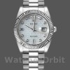 Replique Rolex Day-Date 36mm Unisex-118239-MOP-Cadran blanc-Nucléaire cannelé MOP pour unisexe