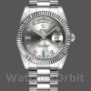 Replique Rolex Day-Date 36mm Unisex-118239-Rhodium Cadran gris Rhodium<br />