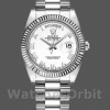 Replique Rolex Day-Date 36mm Unisex-118239-Roman Numeral-White Dial Blanc