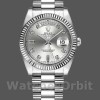 Replique Rolex Day-Date 36mm Unisex-118239-Argent Cadran Diamant Argent