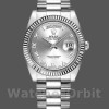 Replique Rolex Day-Date 36mm Unisex-118239-Argenté Cadran chiffres romains Argenté