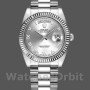 Replique Rolex Day-Date 36mm Unisex-118239-Argenté Cadran chiffres romains Argenté
