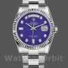 Replique Rolex Day-Date 36mm Unisex-118239-Or blanc-Diamond-Lapis Lazuli Cadran bleu Bleu