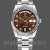 Replique Rolex Day-Date 36mm Unisex-118239-Or blanc-Jubilé-Cadran marron chocolaté Marron