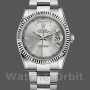 Replique Rolex Day-Date 36mm Unisex-118239-Or blanc-Cadran argenté Argenté