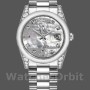Replique Rolex Day-Date 36mm Unisex-118296-Platinum-MOP Cadran blanc-Diamond MOP
