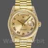 Replique Rolex Day-Date 36mm Unisex-118338-Champagne Cadran-Numéros romains Champagne